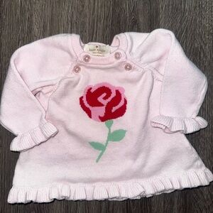 ♠️ kate spade ♠️  rose ruffle baby sweater